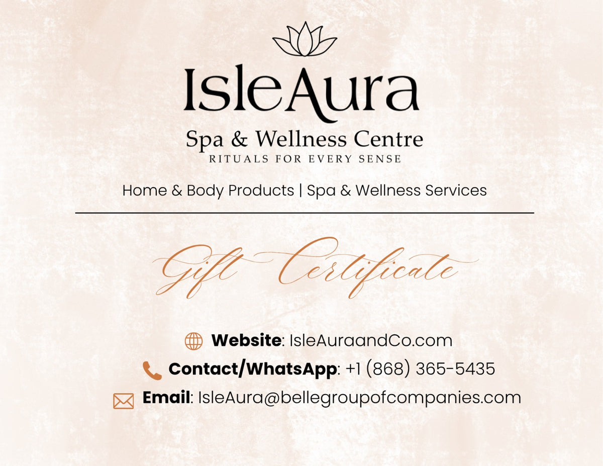 IsleAura & Co| Home, Body and Wellness Spa Solutions Gift Certificates