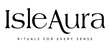 Isle Aura logo with tagline 'Rituals for every sense' on a white background