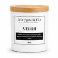 ISLE AURA AND CO SOY WAX HAND-MADE CANDLE- VELOR. Hand-made scented candles for relaxation and ambiance Trinidad and Tobago Isle Aura & Co