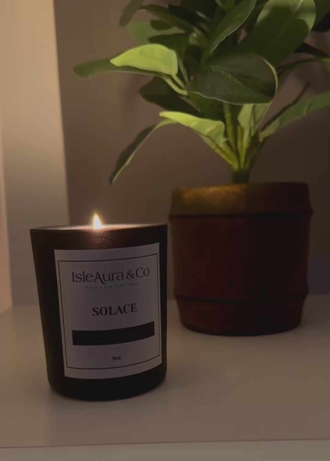 Hand-poured IsleAura soy candle with premium fragrance blends, designed to fill your home with warmth, relaxation, and long-lasting luxury home fragrance in Trinidad